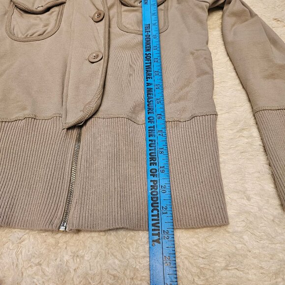 BCBGMAZAZRIA Women's Gray Zip Up Jacket Size: L - Picture 5 of 9